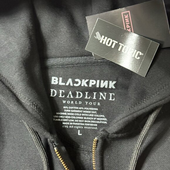 BLACKPINK Deadline Tour Hoodie Hooded Jacket 2-Sided LARGE New READ - Picture 9 of 12